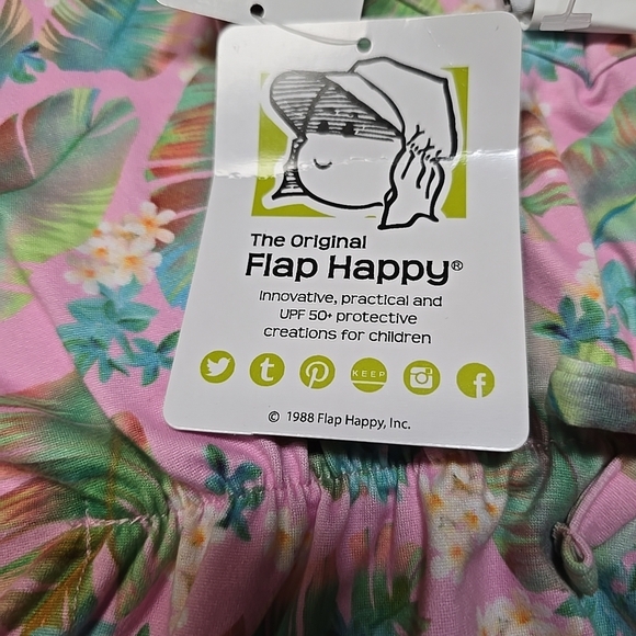 Pink Tropical Print Dress with Pom Pom Trim - Picture 3 of 4